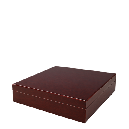 ANGELO Brown компактен дървен хюмидор 23 × 21,5 × 6 см
